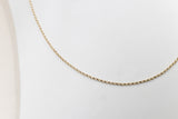 9ct Gold Oval Belcher Chain 45cm