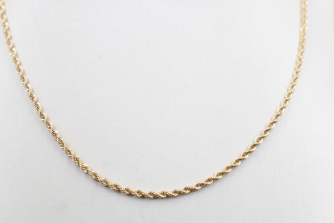 9ct Gold Italian Rope Chain 45cm