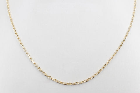 9ct Gold Diamond Cut Belcher Chain 60cm