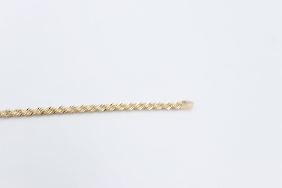 9ct Gold Italian Rope Bracelet