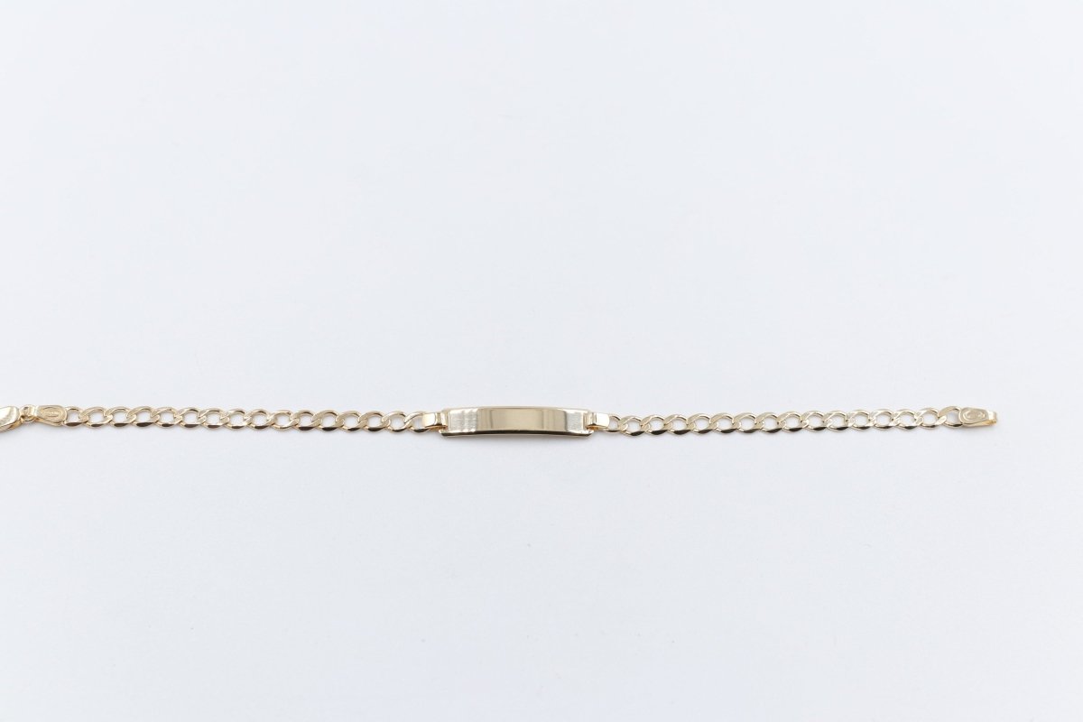 9ct Gold ID Curb bracelet 16.5cm