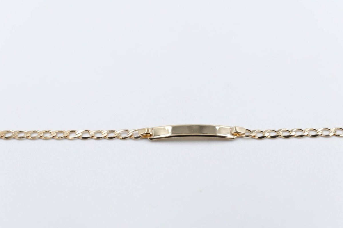 9ct Gold ID Curb bracelet 16.5cm