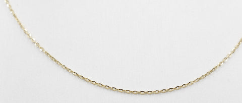 9ct Gold Fine Diamond Cut Chain 45cm