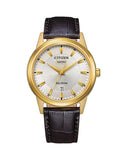 Citizen Eco Drive Leather Strap Day Date Watch - AW0102-13A