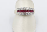 9ct Gold Ruby & Diamond Dress ring