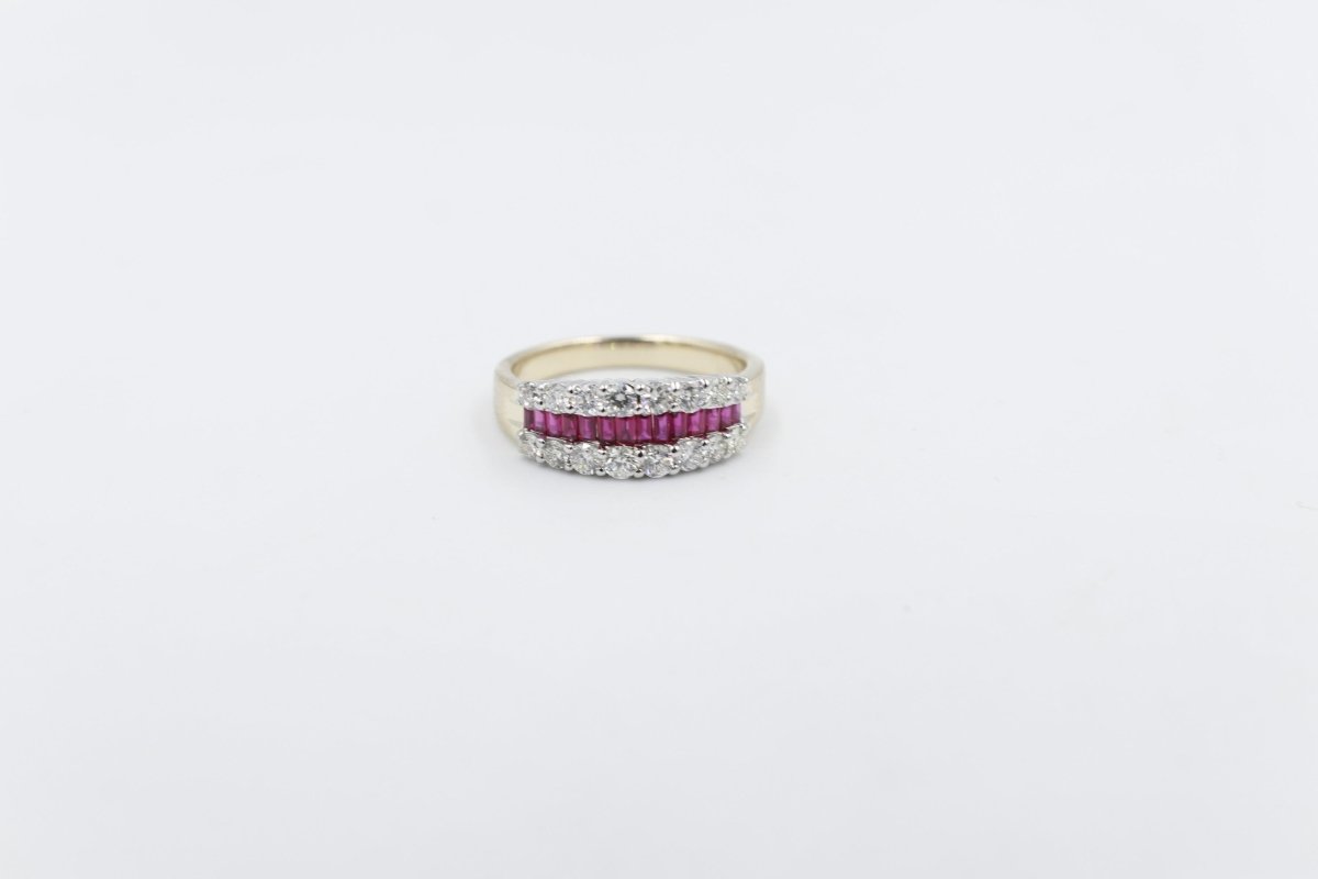 9ct Gold Ruby & Diamond Dress ring