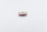 9ct Gold Ruby & Diamond Dress ring