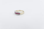 9ct Gold Ruby & Diamond Dress ring