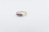 9ct Gold Ruby & Diamond Dress ring