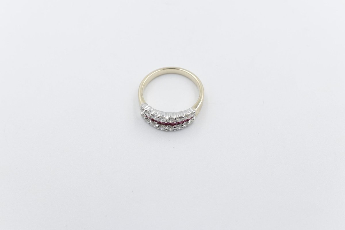 9ct Gold Ruby & Diamond Dress ring