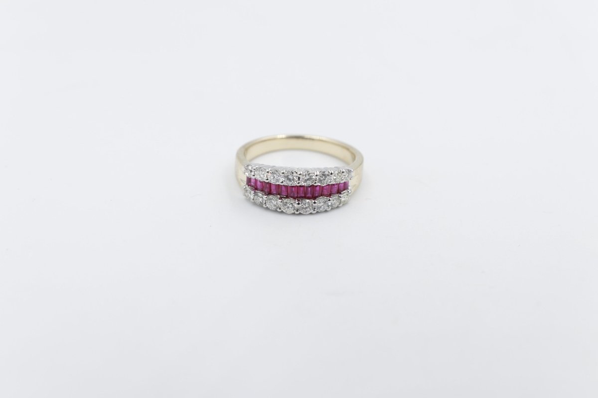 9ct Gold Ruby & Diamond Dress ring