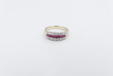 9ct Gold Ruby & Diamond Dress ring