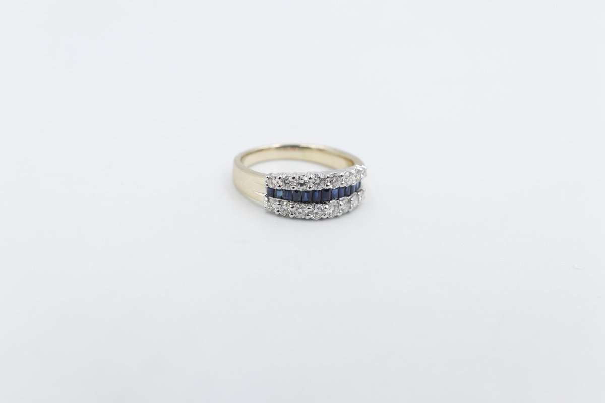 9ct Gold Sapphire & Diamond Dress ring