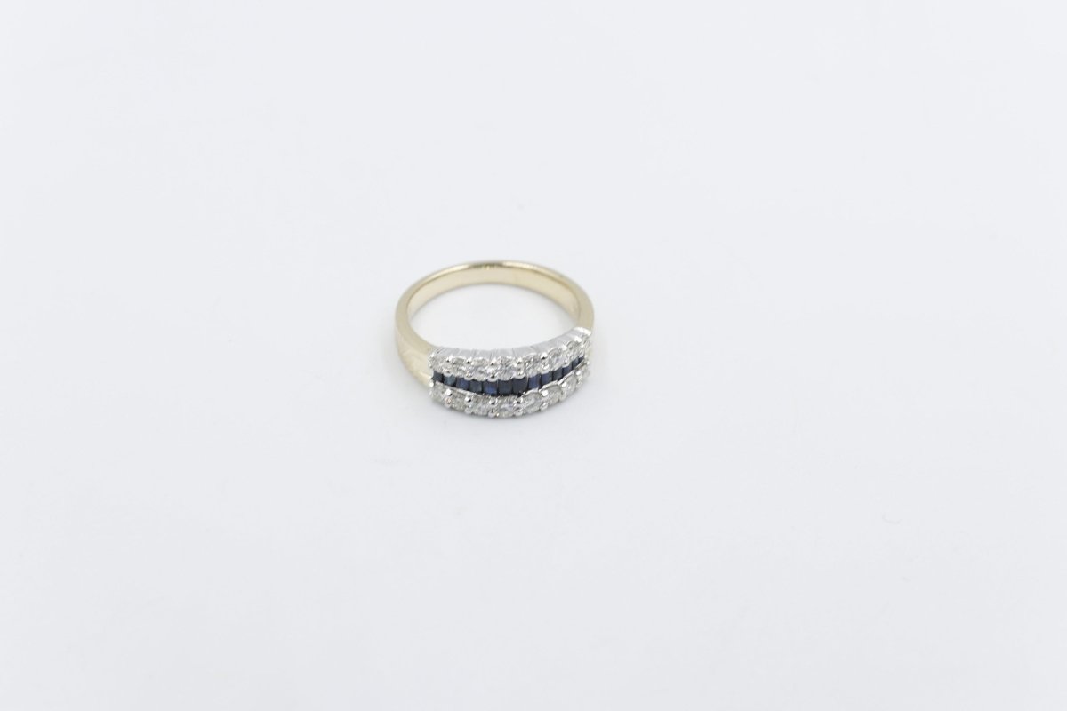 9ct Gold Sapphire & Diamond Dress ring