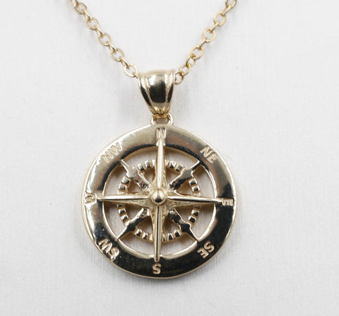 9ct Gold Compass Pendent SJ9P0046