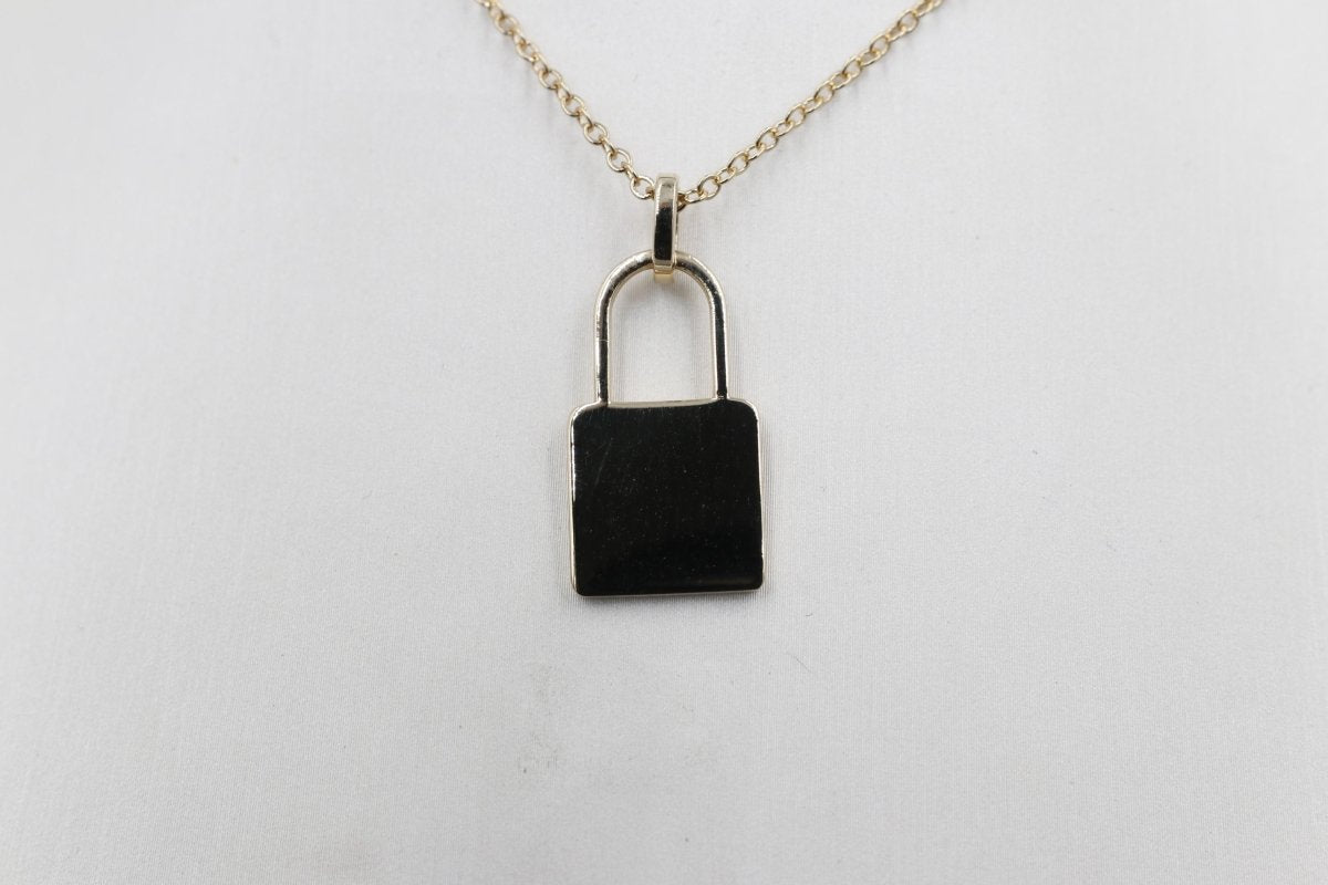 9ct Gold Solid Padlock Pendent 9P0044