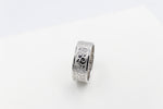 Stg Silver Band with Maori design 9mm wide FR5244S