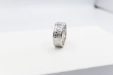 Stg Silver Band with Maori design 9mm wide FR5244S