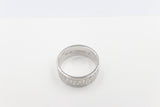 Stg Silver Band with Maori design 9mm wide FR5244S