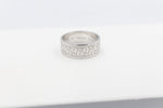 Stg Silver Band with Maori design 9mm wide FR5244S