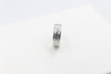 Stg Silver Band with Maori design 7mm FR5250S