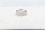 Stg Silver Band with Maori design 7mm FR5250S