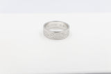 Stg Silver Band with Maori design 7mm FR5250S