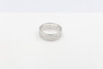 Stg Silver Band with Maori design 7mm FR5250S