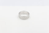 Stg Silver Band with Maori design 7mm FR5250S