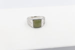 Stg Silver Ring with Greenstone XP115