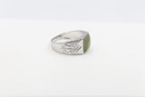 Stg Silver Ring with Greenstone XP115