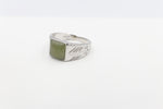 Stg Silver Ring with Greenstone XP115