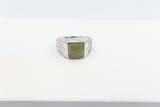 Stg Silver Ring with Greenstone XP115