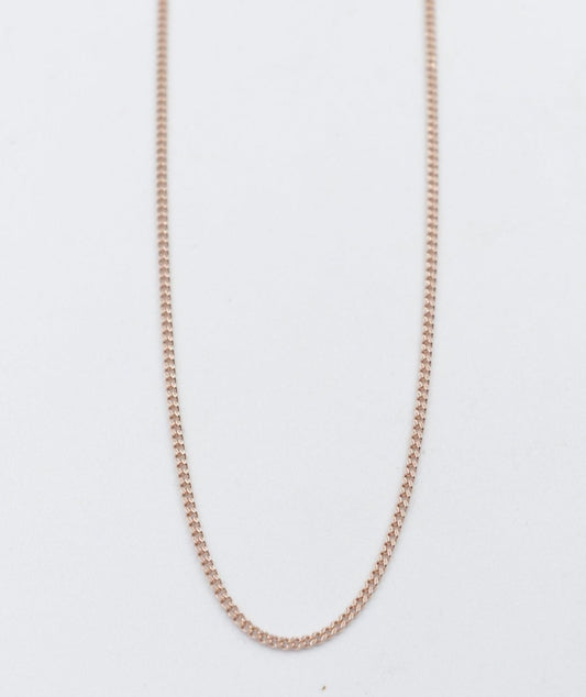 9ct Rose Gold Curb Link Chain 55cm