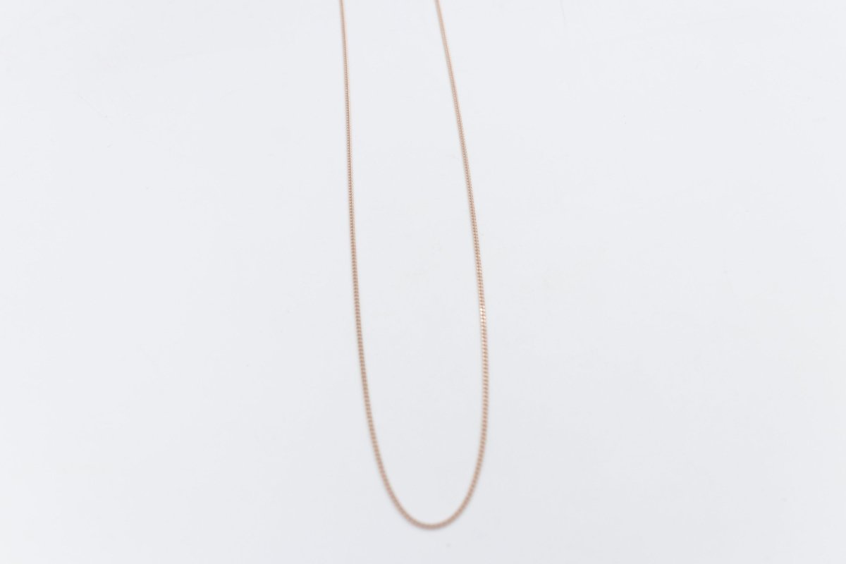 9ct Rose Gold Curb Link Chain 55cm