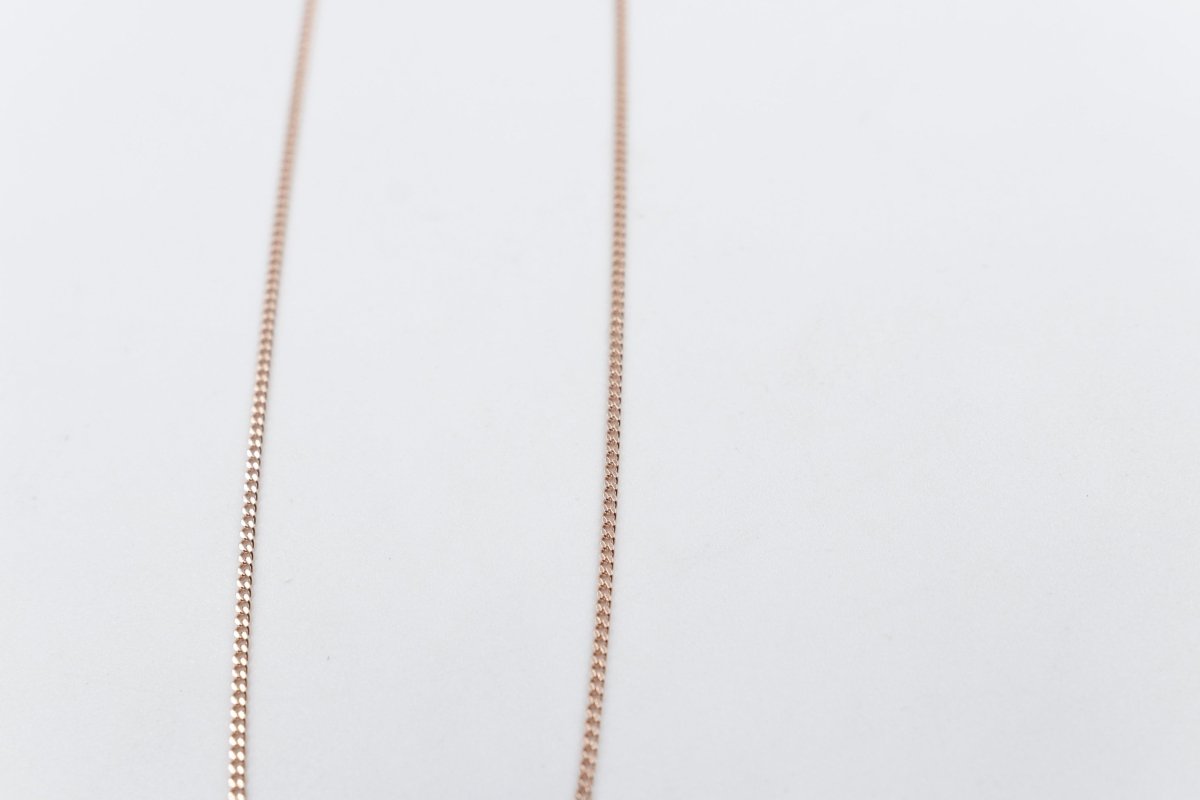 9ct Rose Gold Curb Link Chain 55cm