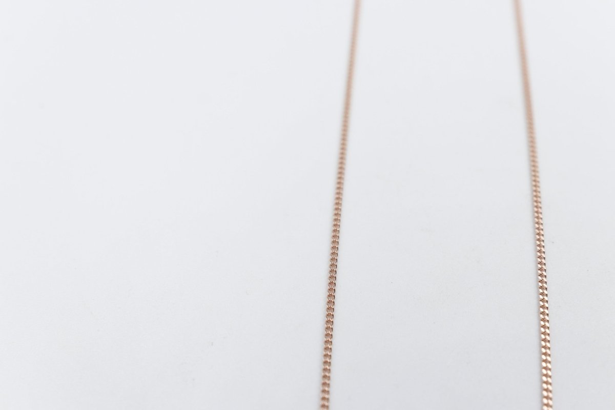 9ct Rose Gold Curb Link Chain 55cm