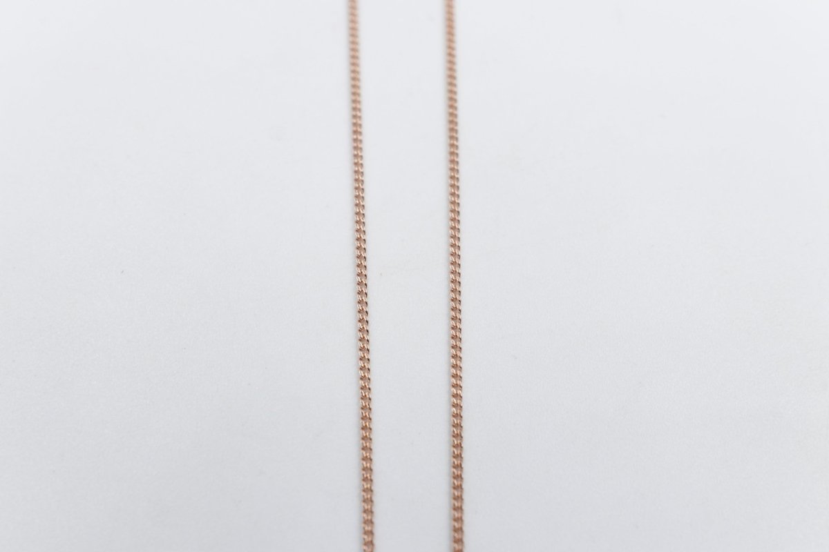 9ct Rose Gold Curb Link Chain 55cm
