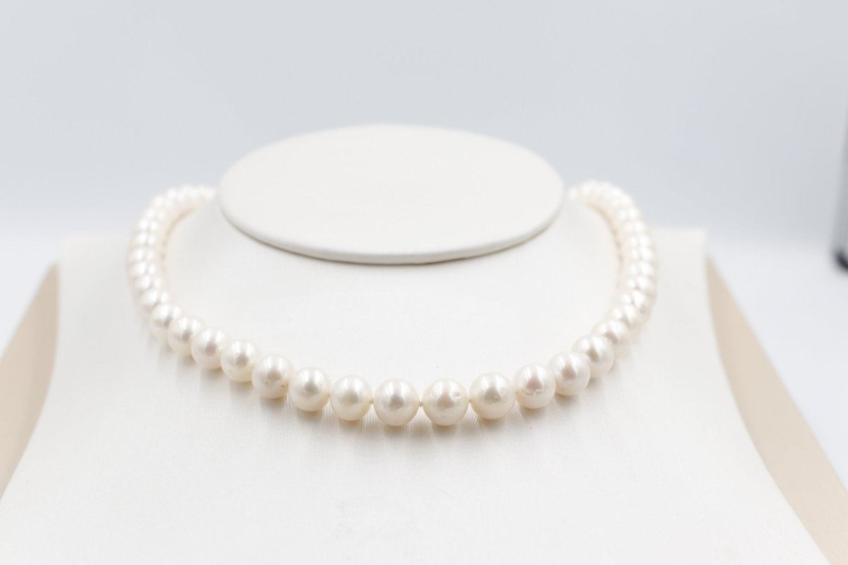Fresh water Pearl Necklet with stg Clasps 8 to 8.5mm 382.2775AAX