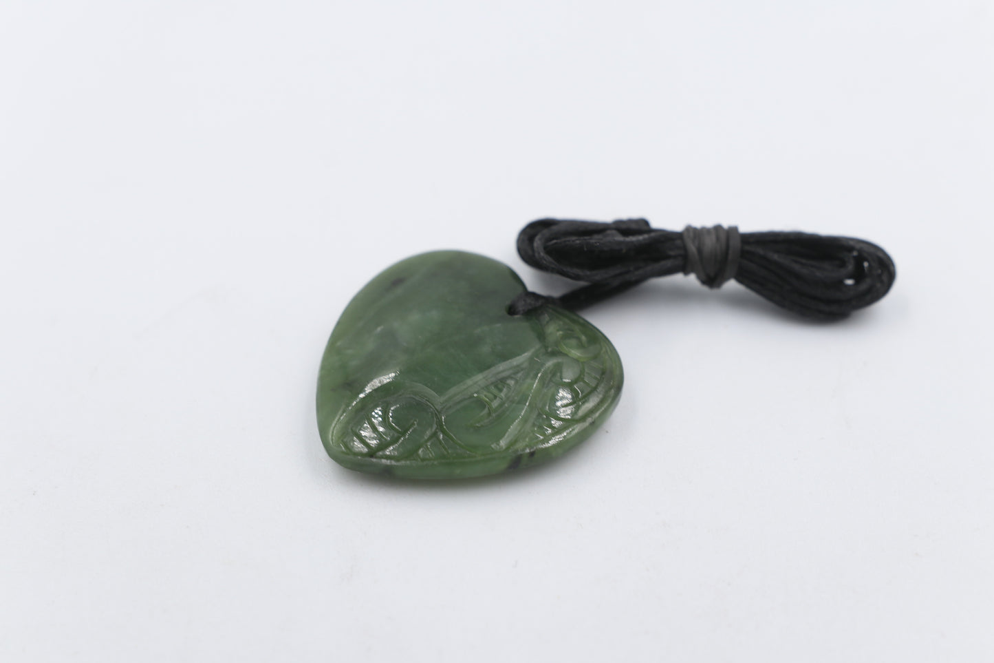 New Zealand Greenstone  engraved Heart HPHE30