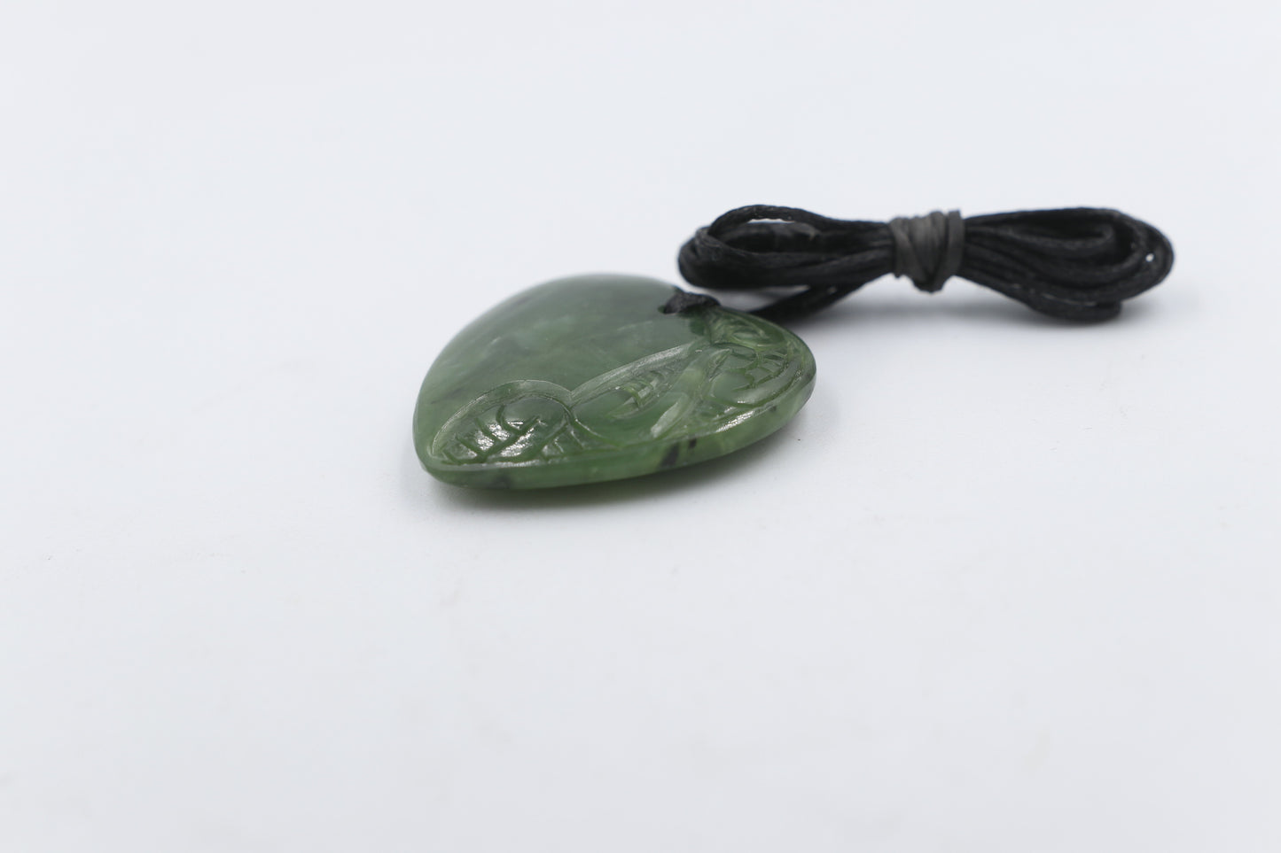 New Zealand Greenstone  engraved Heart HPHE30