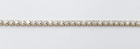 10K Yellow Gold Tennis Bracelet with Lab Diamonds 2.25ct