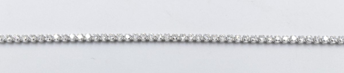 10K White Gold Tennis Bracelet with Lab Diamonds 1.75ct