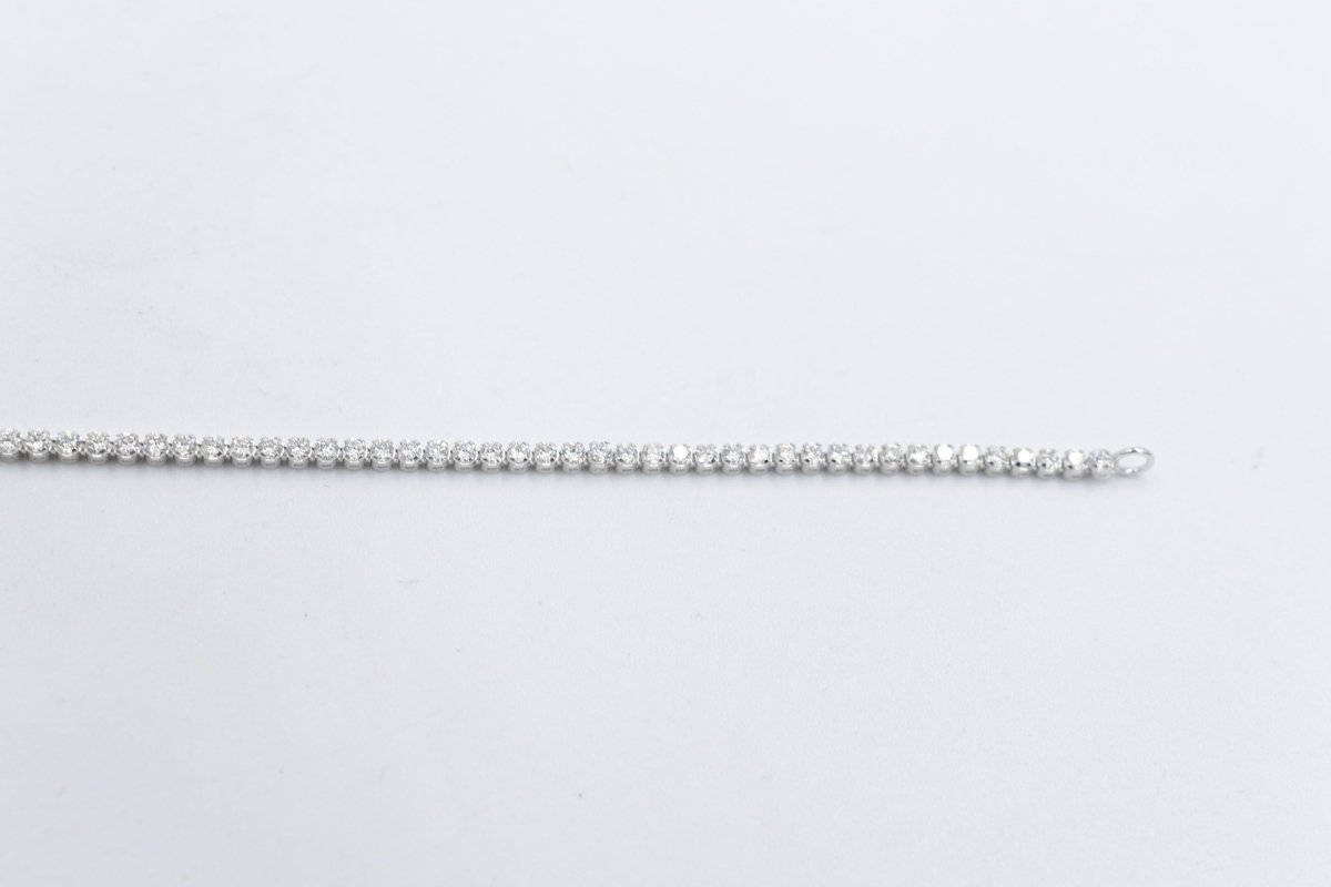 10K White Gold Tennis Bracelet with Lab Diamonds 1.75ct
