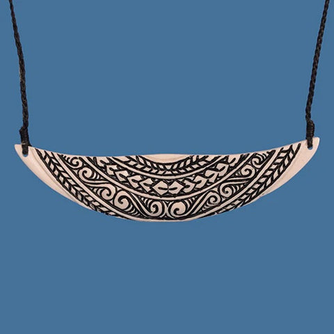 Hei Moko Bone Pendant Necklace