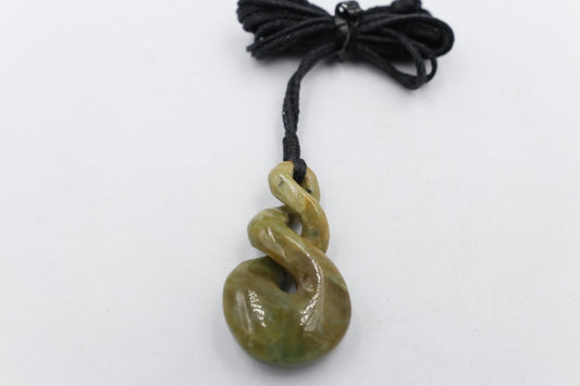 New Zealand Flower Greenstone Double Twist