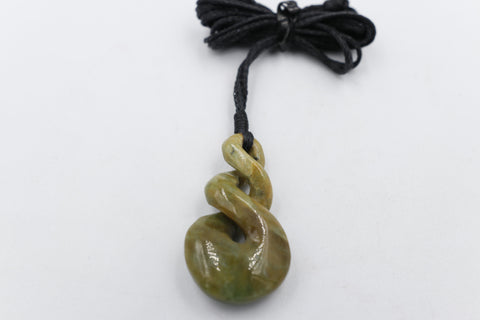 New Zealand Flower Greenstone Double Twist