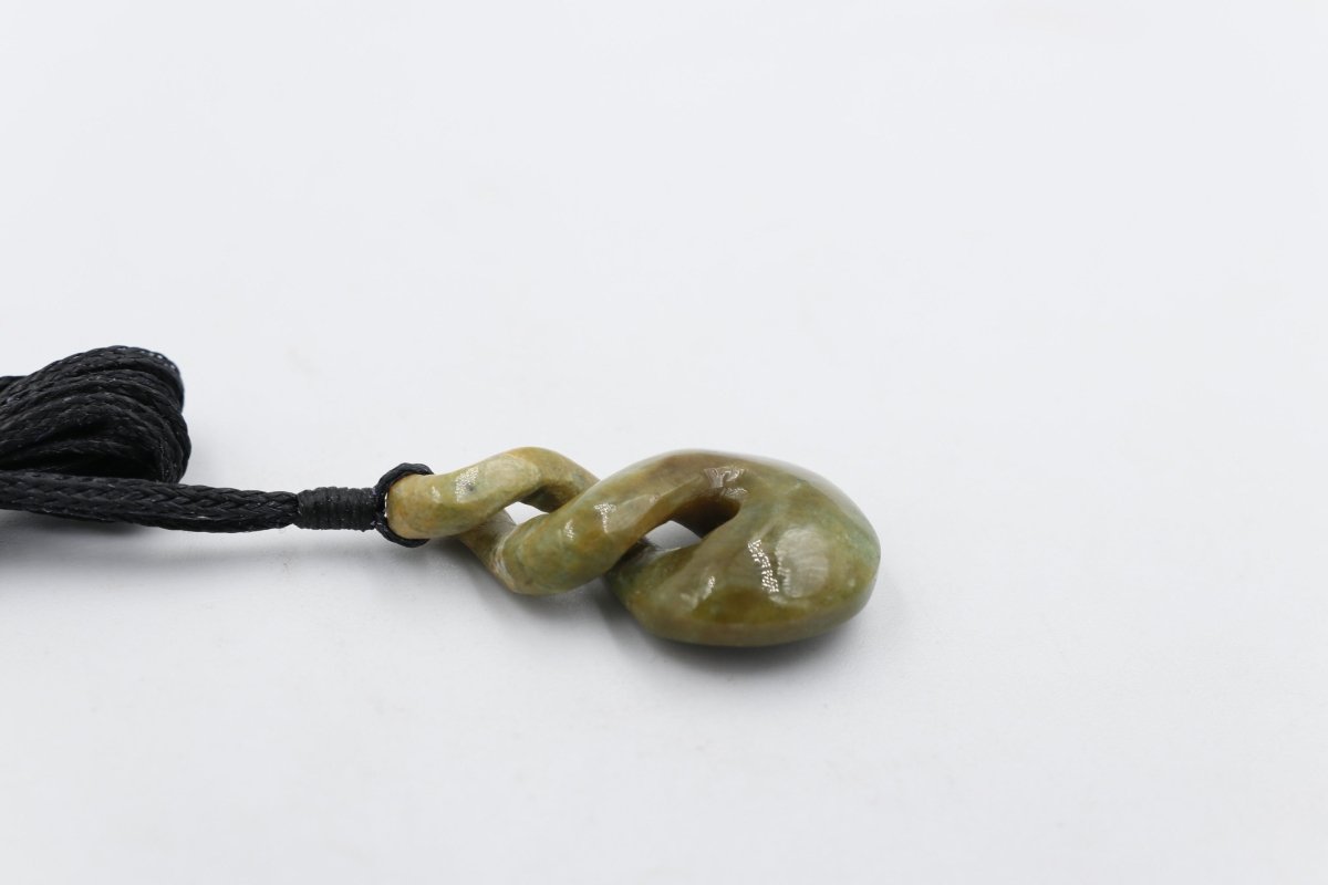 New Zealand Flower Greenstone Double Twist