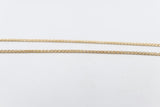 9ct Gold Round Diamond Cut Wheat Link Chain 042ked004/4
