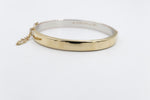 9ct Gold on Silver Bangle with sapphire